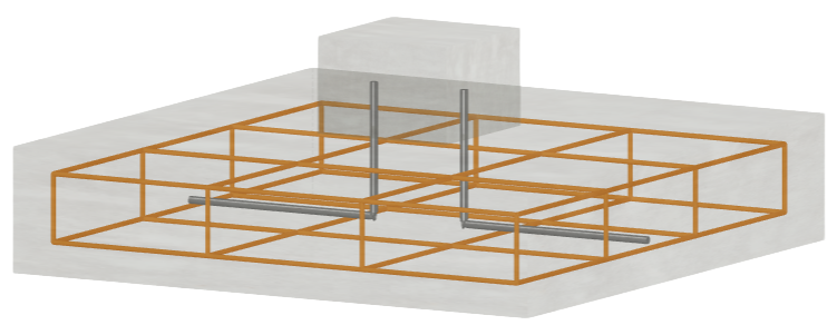 3D visuals foundation rebar