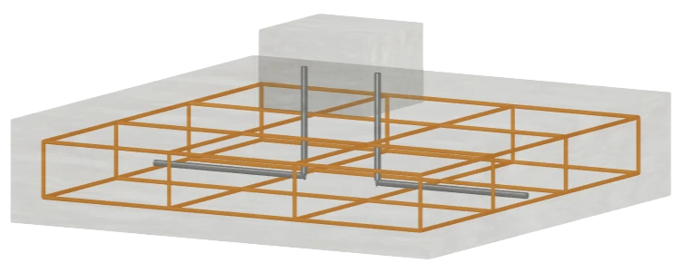 3D visuals foundation rebar