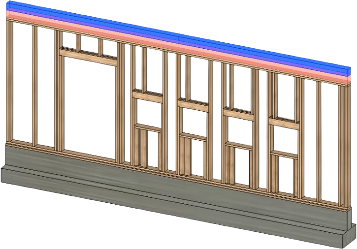 Visual load linking stud wall
