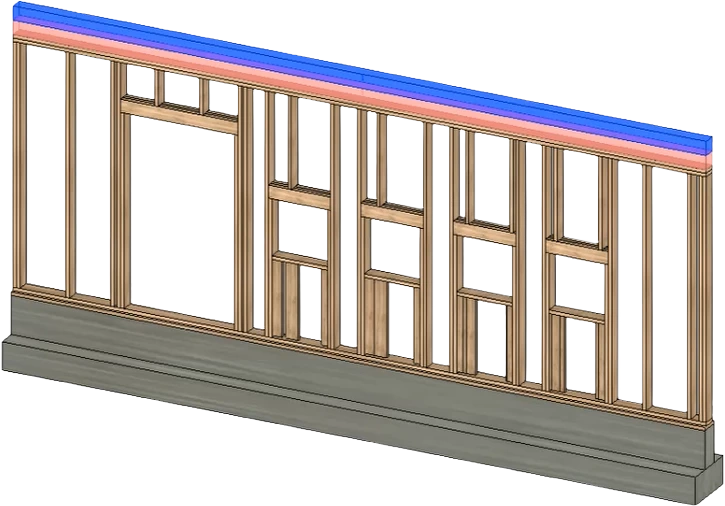 Visual load linking stud wall